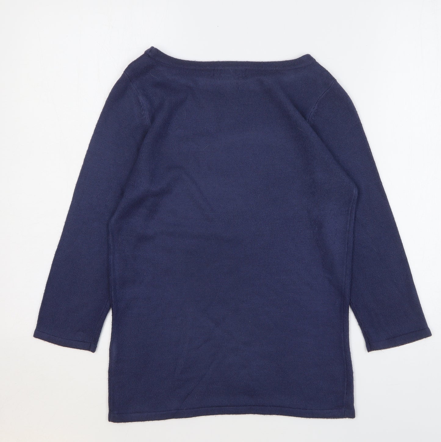 Store Twenty One Womens Blue Round Neck Acrylic Pullover Jumper Size 10