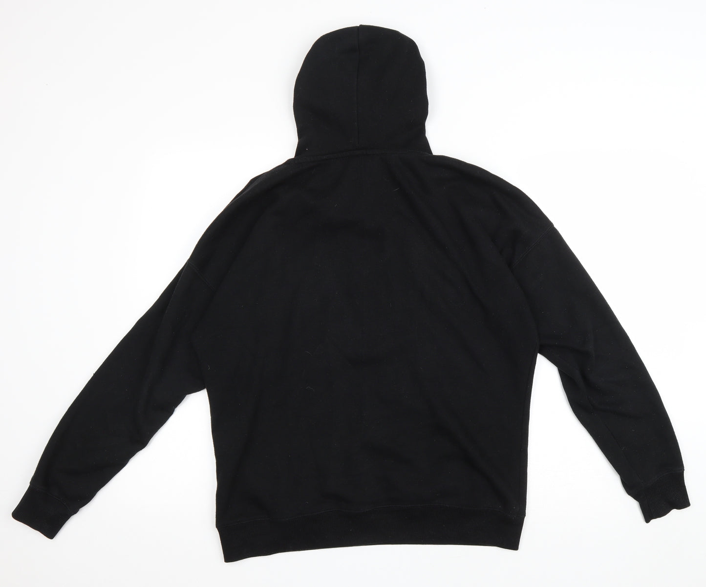 New Look Womens Black Cotton Pullover Hoodie Size M Pullover - Nothing To Wear