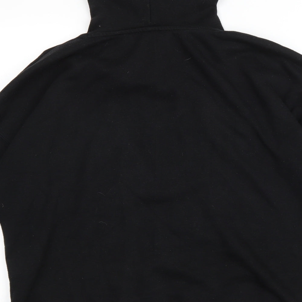 New Look Womens Black Cotton Pullover Hoodie Size M Pullover - Nothing To Wear