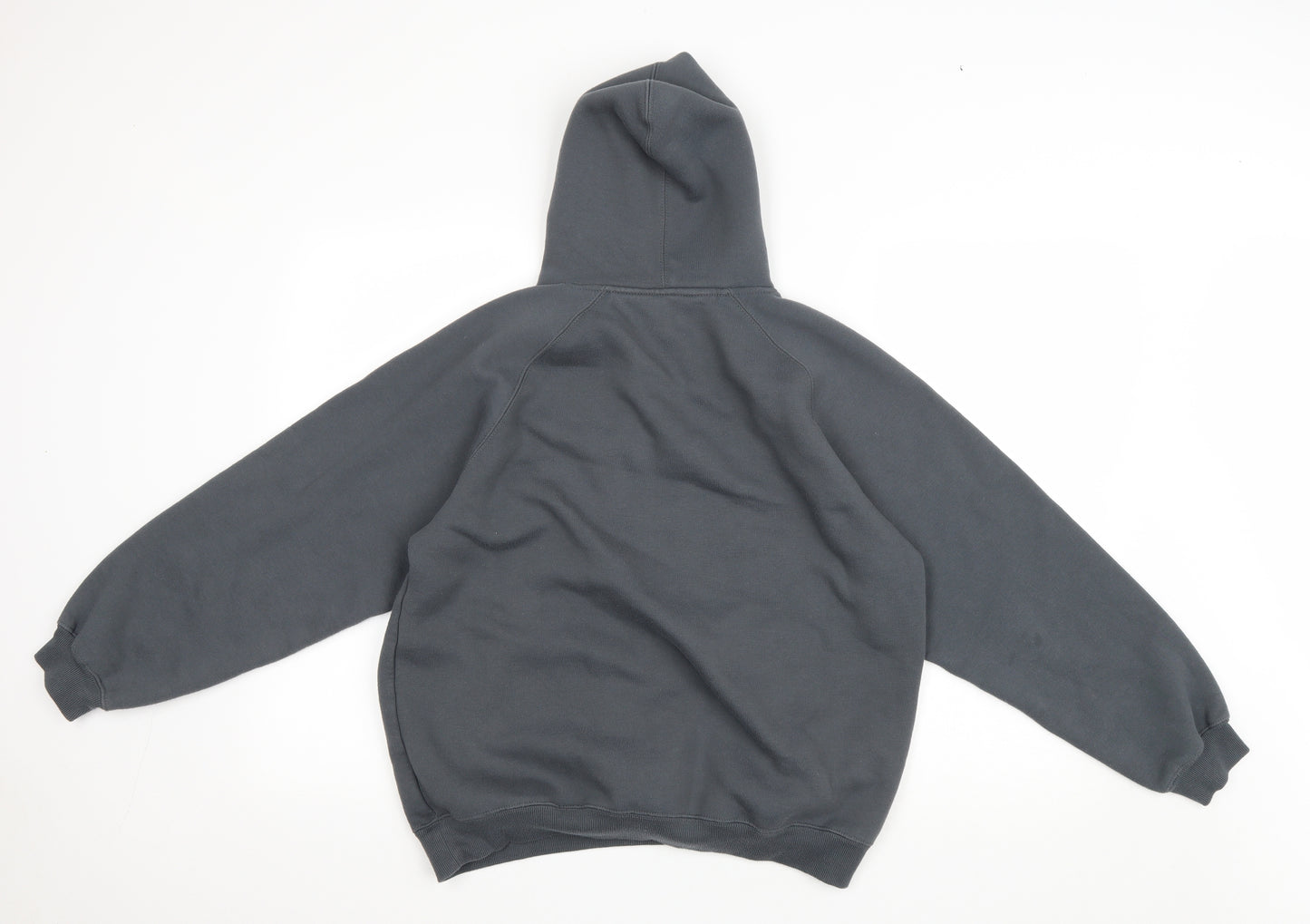 Papini Mens Grey Polyester Pullover Hoodie Size M