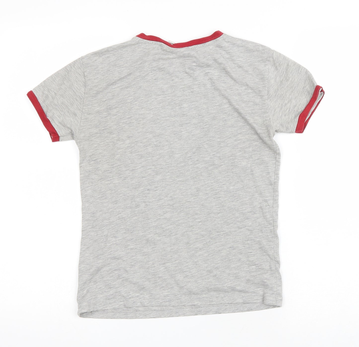 The Rolling Stones Womens Grey Cotton Basic T-Shirt Size 6 Crew Neck - The Rolling Stones