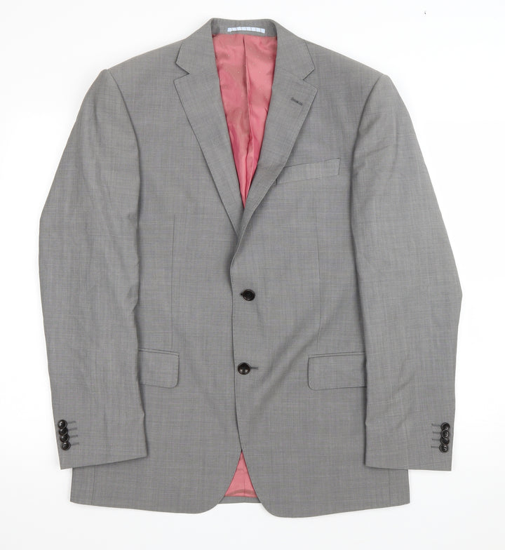 Marks and Spencer Mens Grey Wool Jacket Blazer Size 38