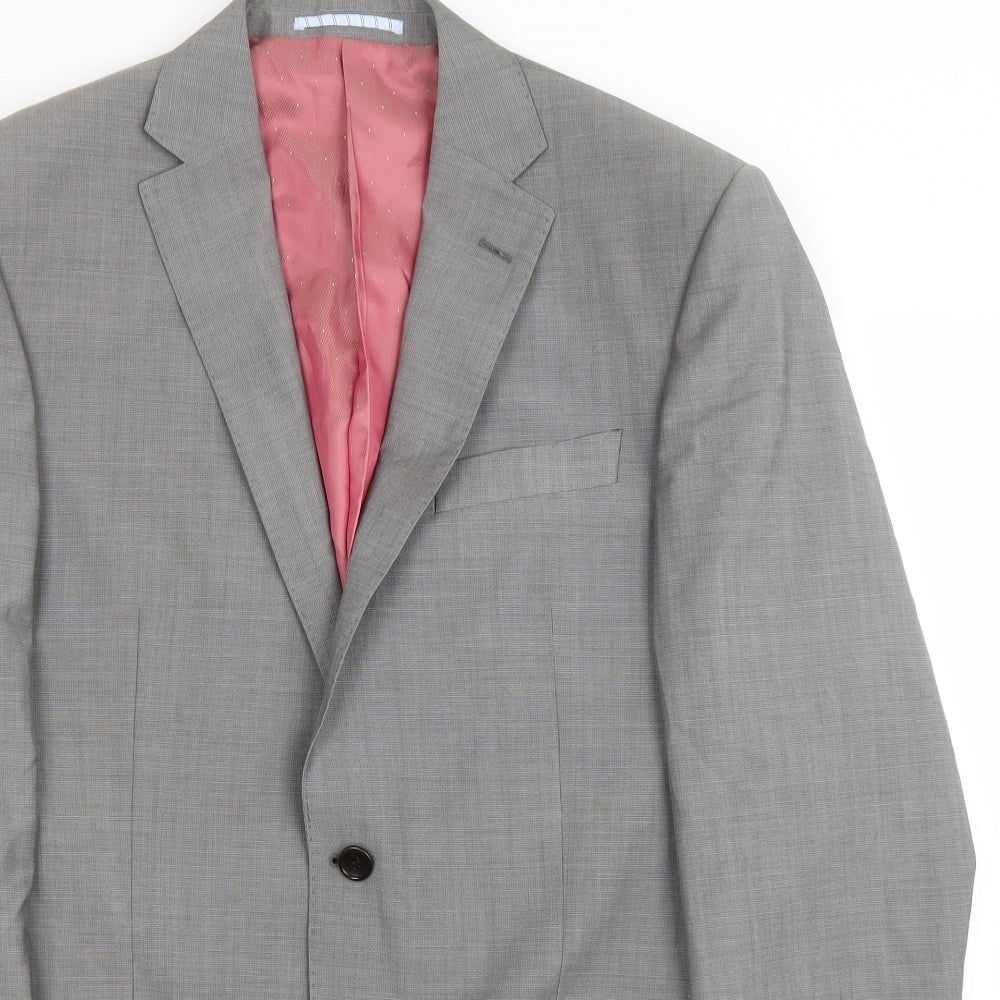 Marks and Spencer Mens Grey Wool Jacket Blazer Size 38