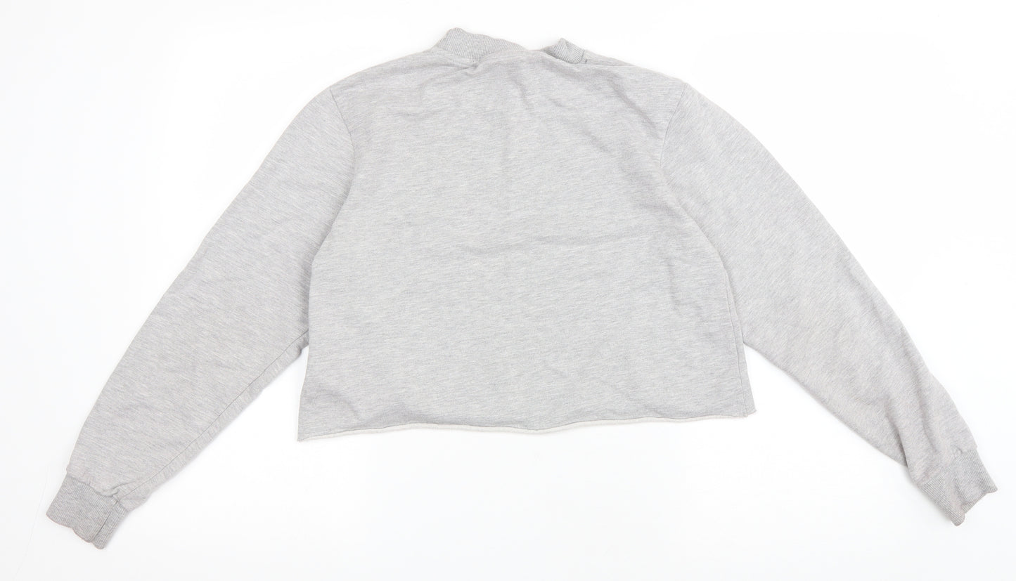 Topshop Womens Grey Cotton Pullover Sweatshirt Size 8 Pullover - Chicago Bears