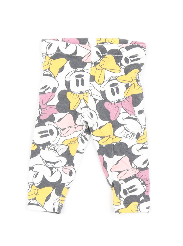 Primark Girls Multicoloured Geometric Cotton Jogger Leggings Size 3-6 Months - Minnie Mouse