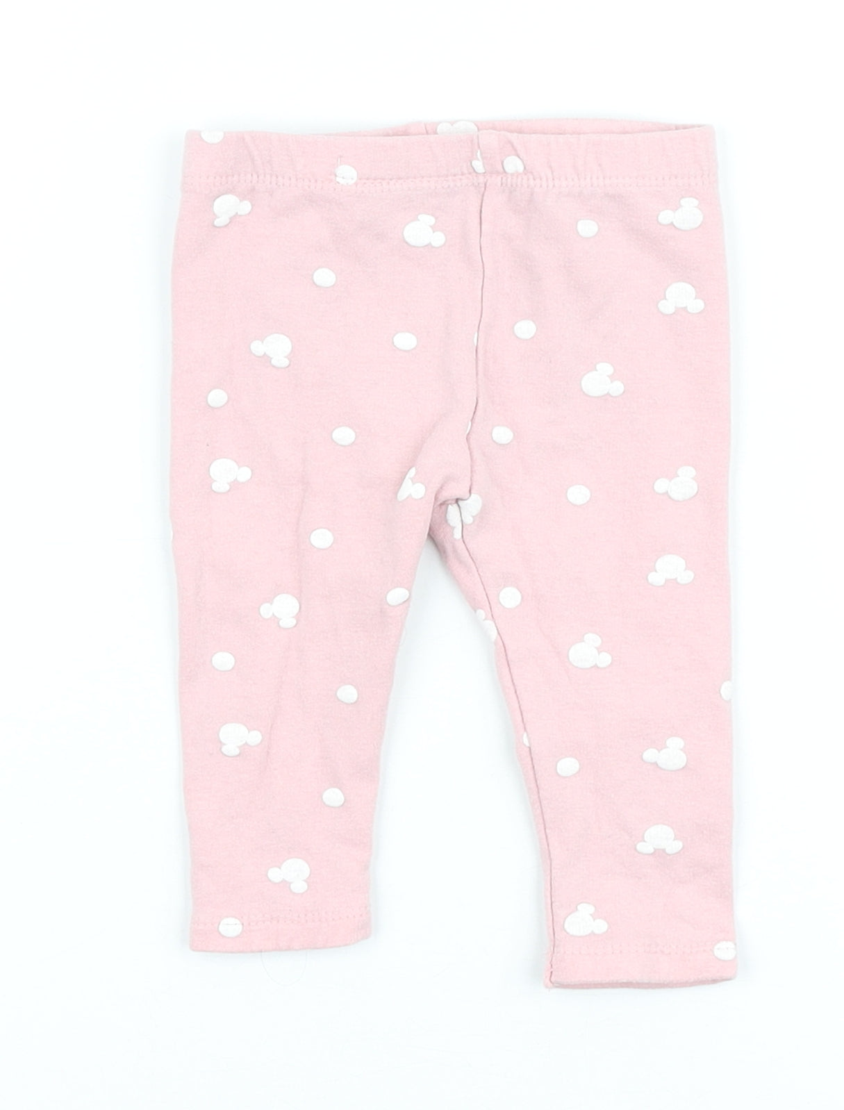 Disney Baby Girls Pink Polyester Jogger Leggings Size 6-9 Months - Mini mouse