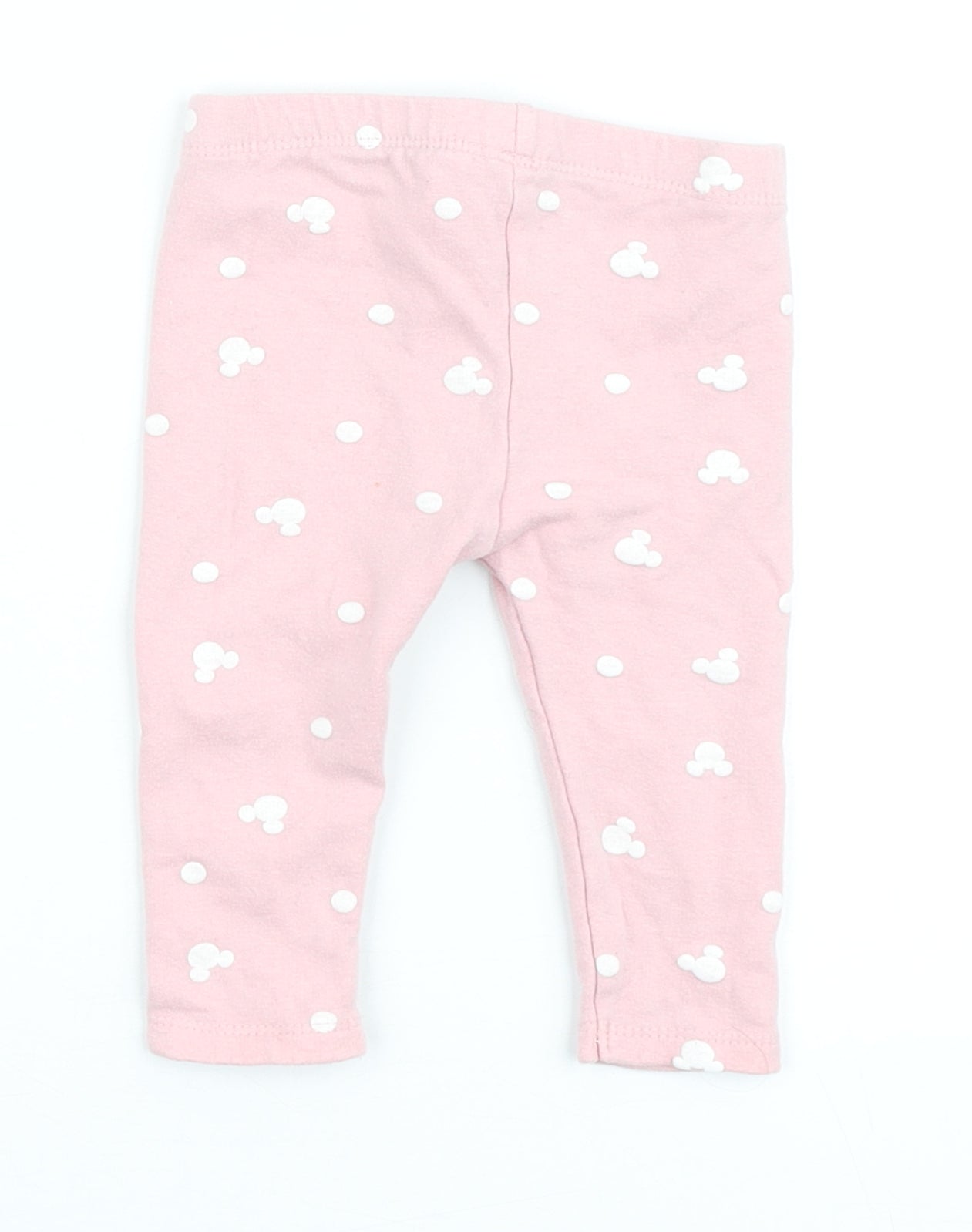 Disney Baby Girls Pink Polyester Jogger Leggings Size 6-9 Months - Mini mouse