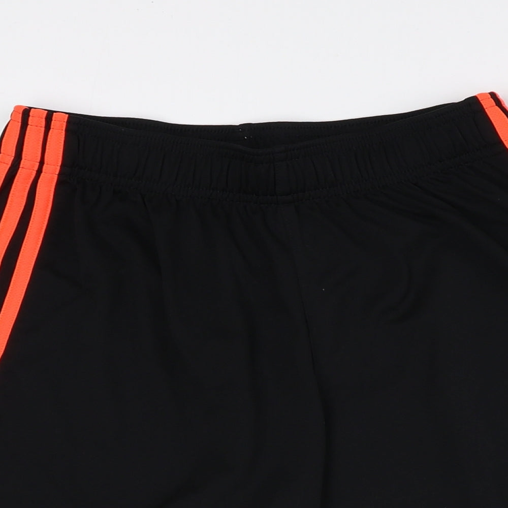 adidas Mens Black Polyester Sweat Shorts Size S L6 in Regular Drawstring