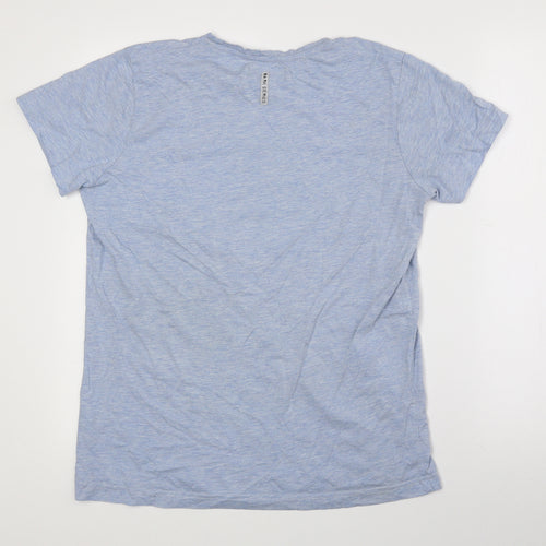 Crosshatch Mens Multicoloured Geometric Polyester T-Shirt Size S Crew Neck