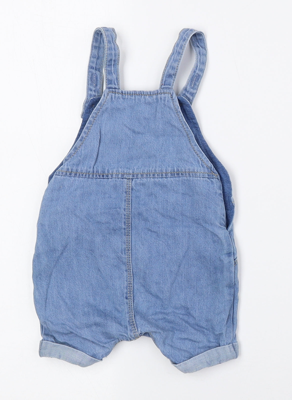 NEXT Multicoloured Animal Print 100% Cotton Dungaree One-Piece Size 0-3 Months Button - Sea Animals