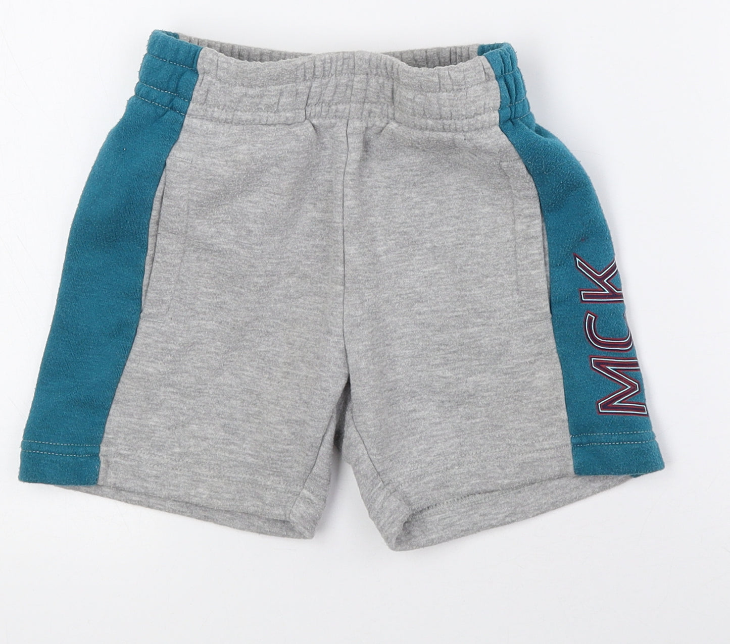 McKenzie Boys Multicoloured Colourblock Polyester Sweat Shorts Size 4-5 Years Regular - Logo print