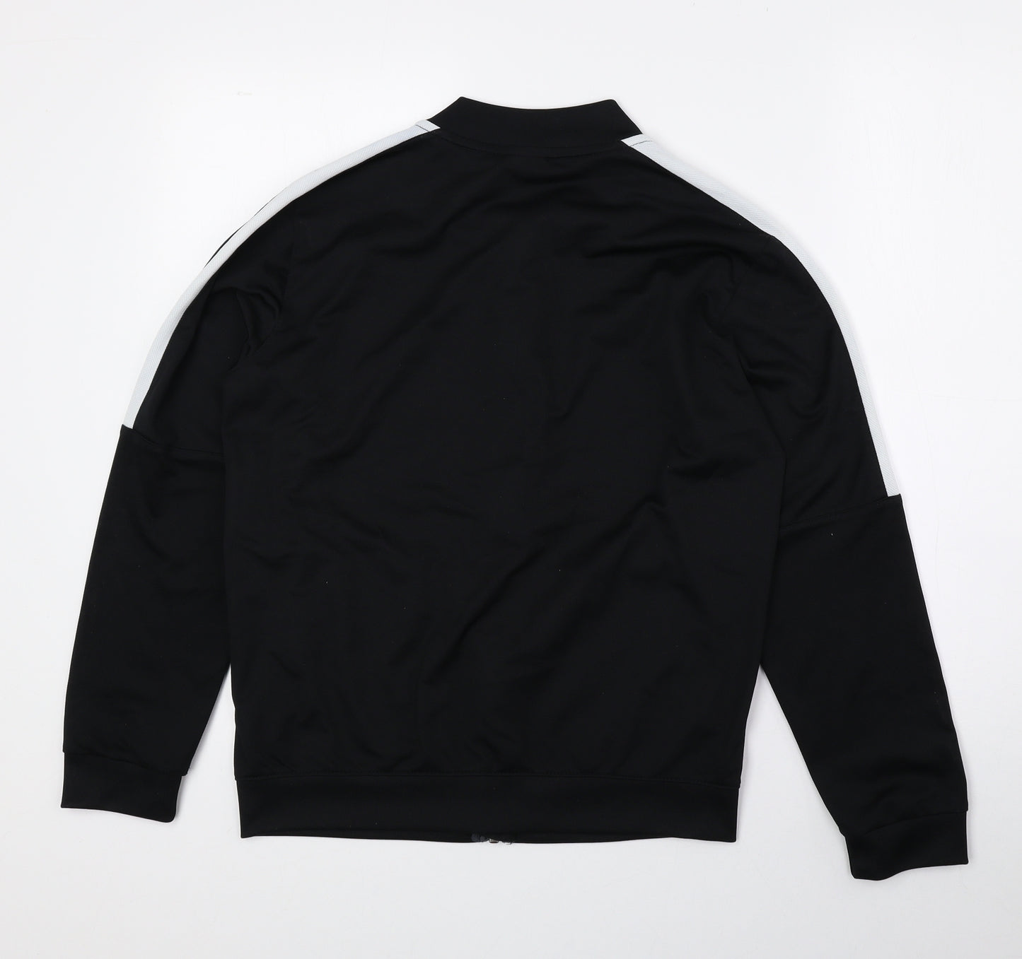 Nike Mens Black V-Neck Polyester Full Zip Jumper Size L - Dri Fit