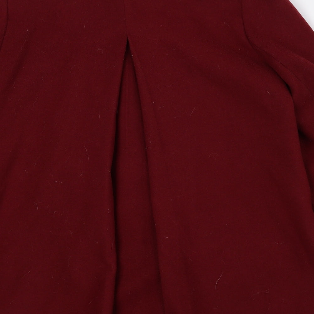 Dorothy Perkins Womens Red Pea Coat Coat Size 12 Button