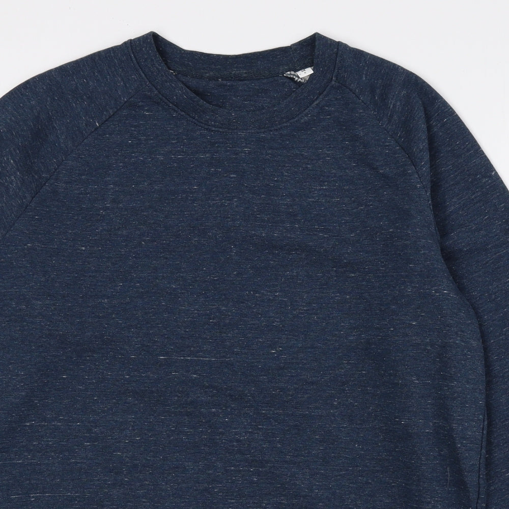 STANLEY/STELLA Mens Blue Cotton Pullover Sweatshirt Size M