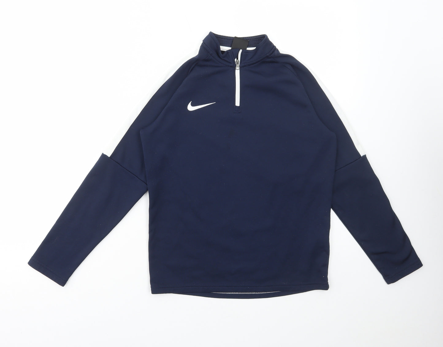 Nike Boys Blue Polyester Pullover Sweatshirt Size 10-11 Years Zip