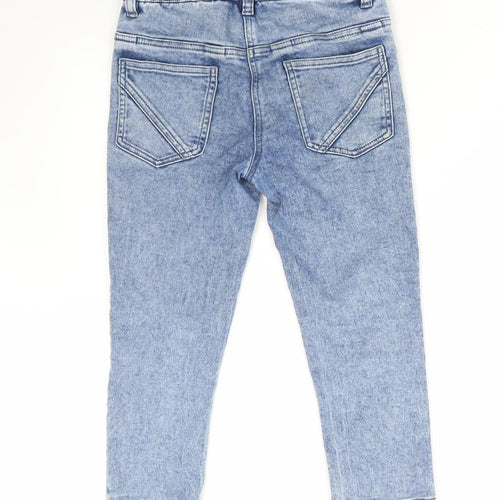 NEXT Girls Blue Cotton Jegging Jeans Size 11 Years Regular Pullover - Cropped