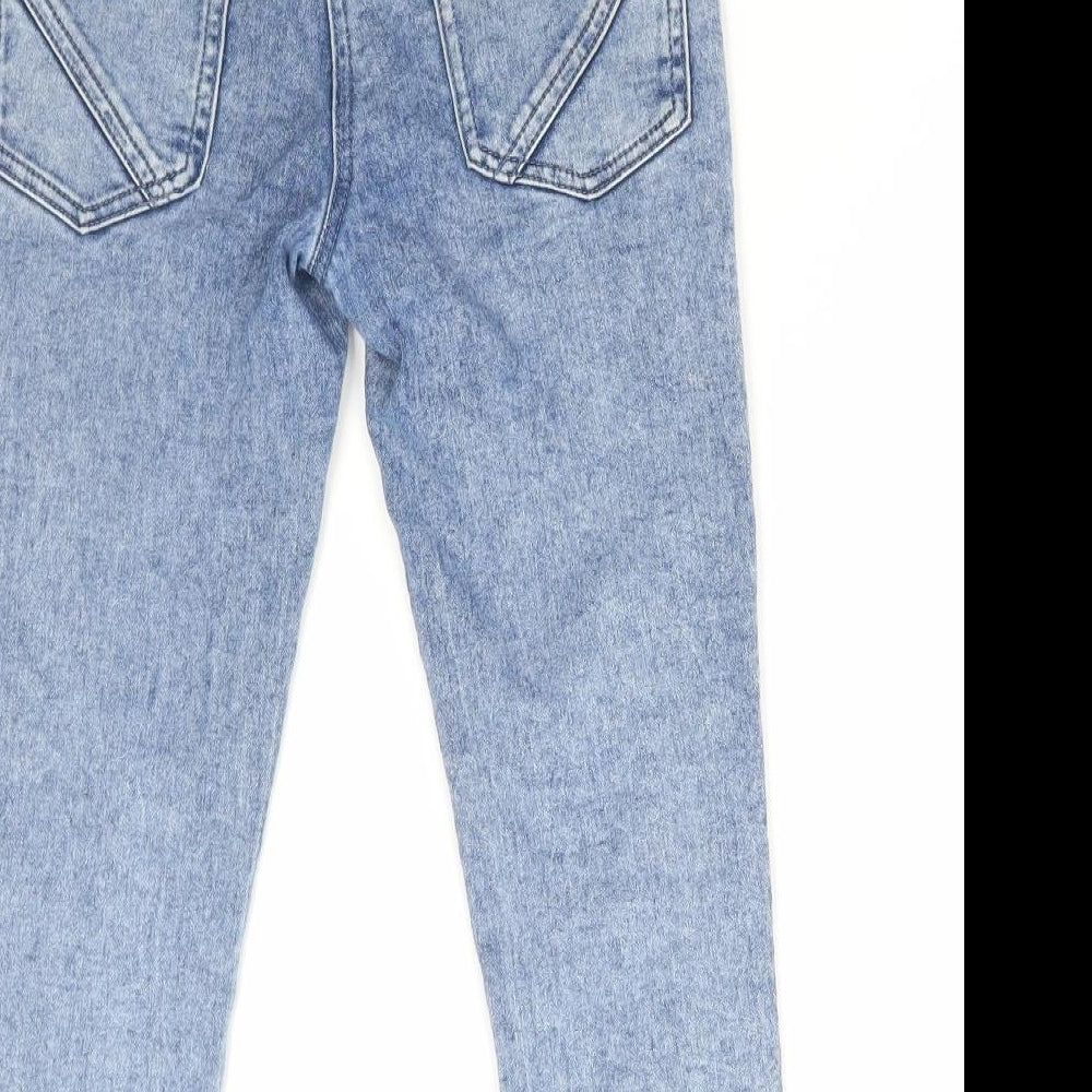NEXT Girls Blue Cotton Jegging Jeans Size 11 Years Regular Pullover - Cropped