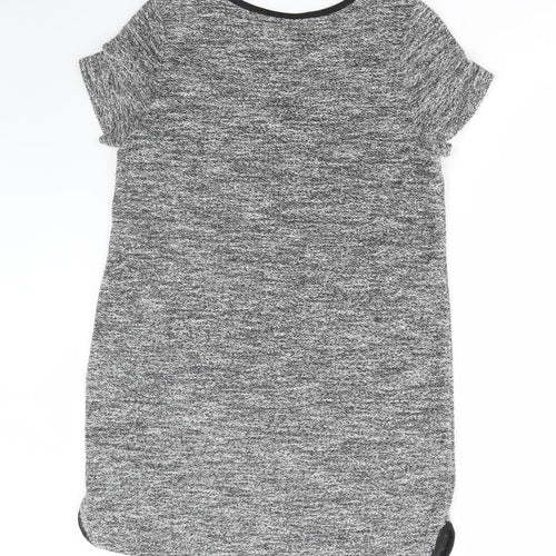 Peacocks Womens Grey Polyester Jumper Dress Size 14 Round Neck Pullover