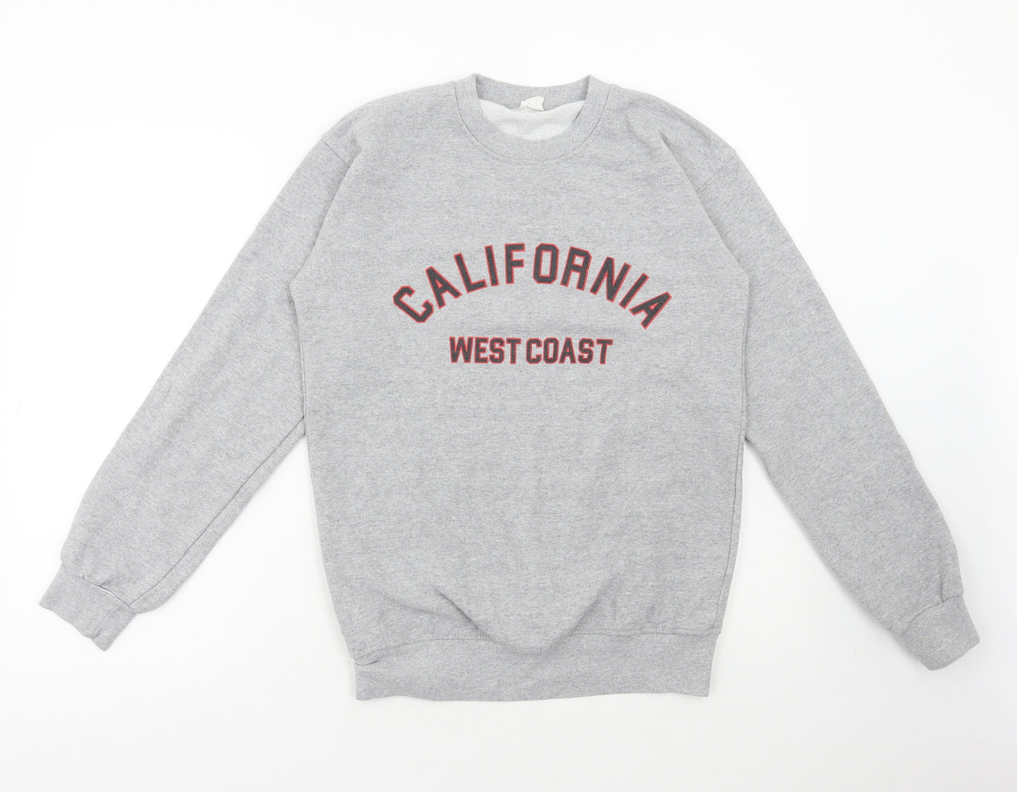 Boohoo Womens Grey Cotton Pullover Sweatshirt Size S Pullover - California