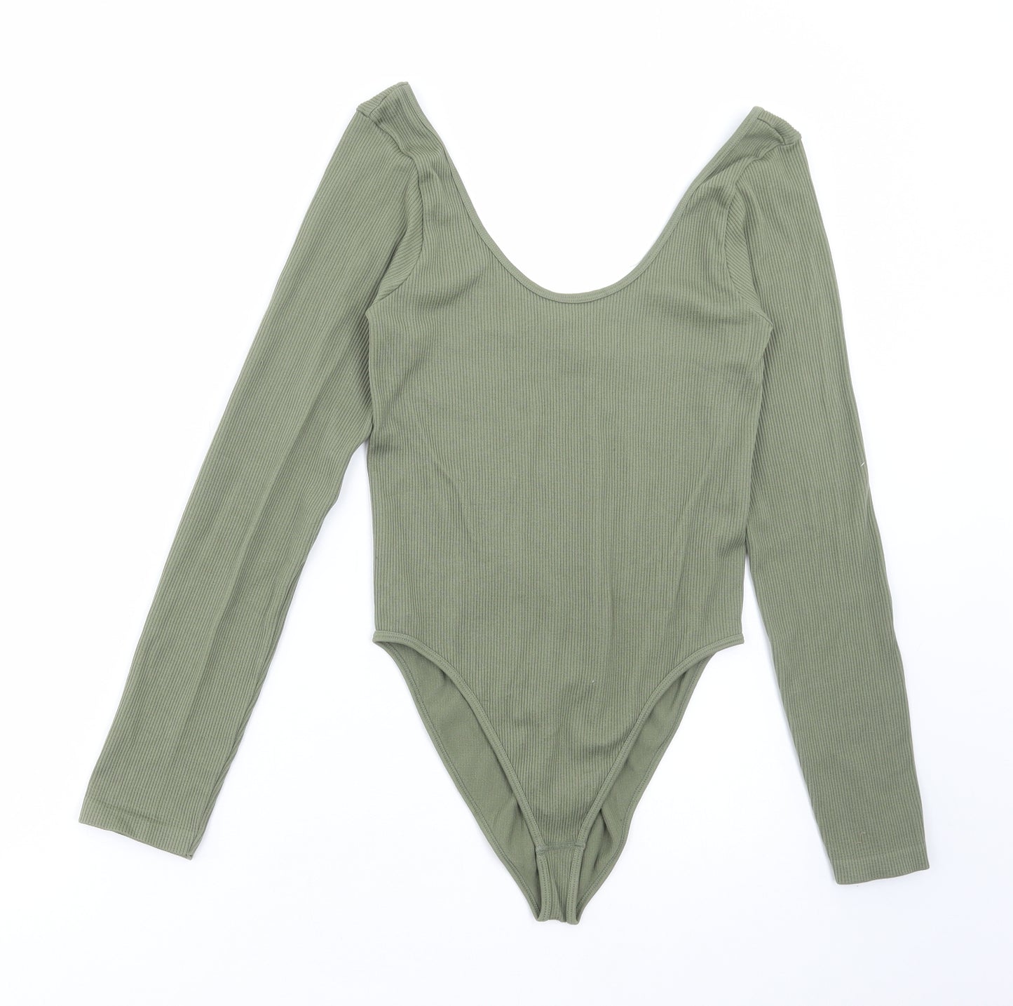 Pep&Co Womens Green Nylon Bodysuit One-Piece Size XL Pullover - Ribbed