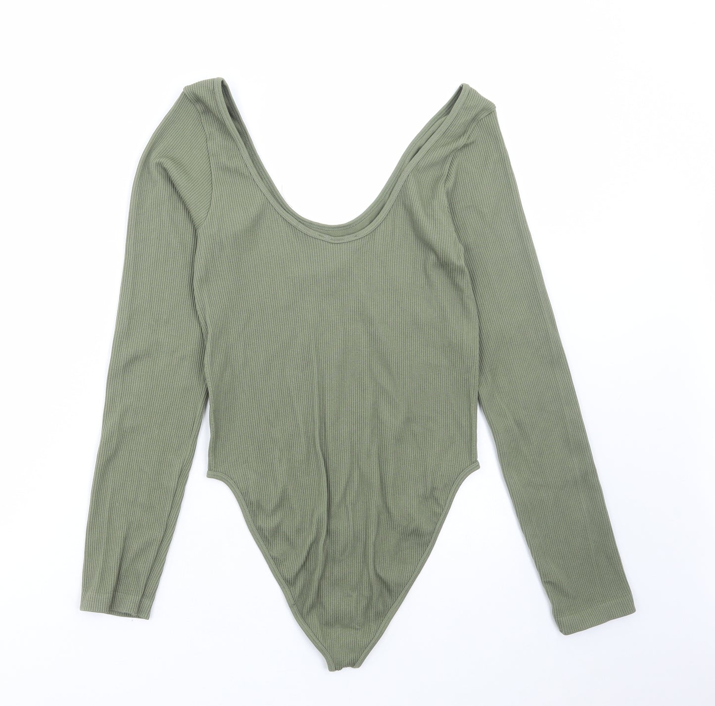 Pep&Co Womens Green Nylon Bodysuit One-Piece Size XL Pullover - Ribbed