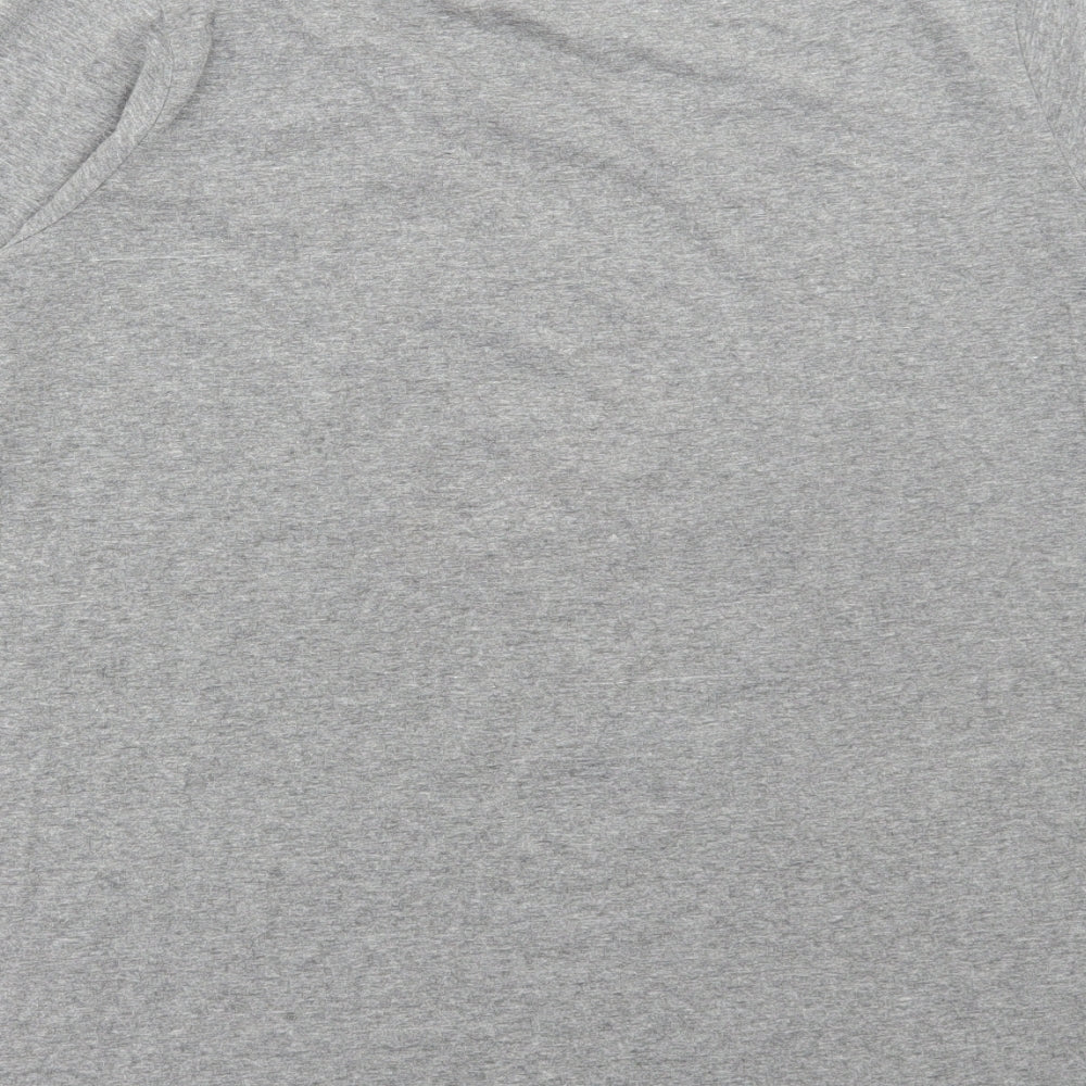 George Womens Grey Polyester Basic T-Shirt Size L Round Neck - Christmas, Snowglobe