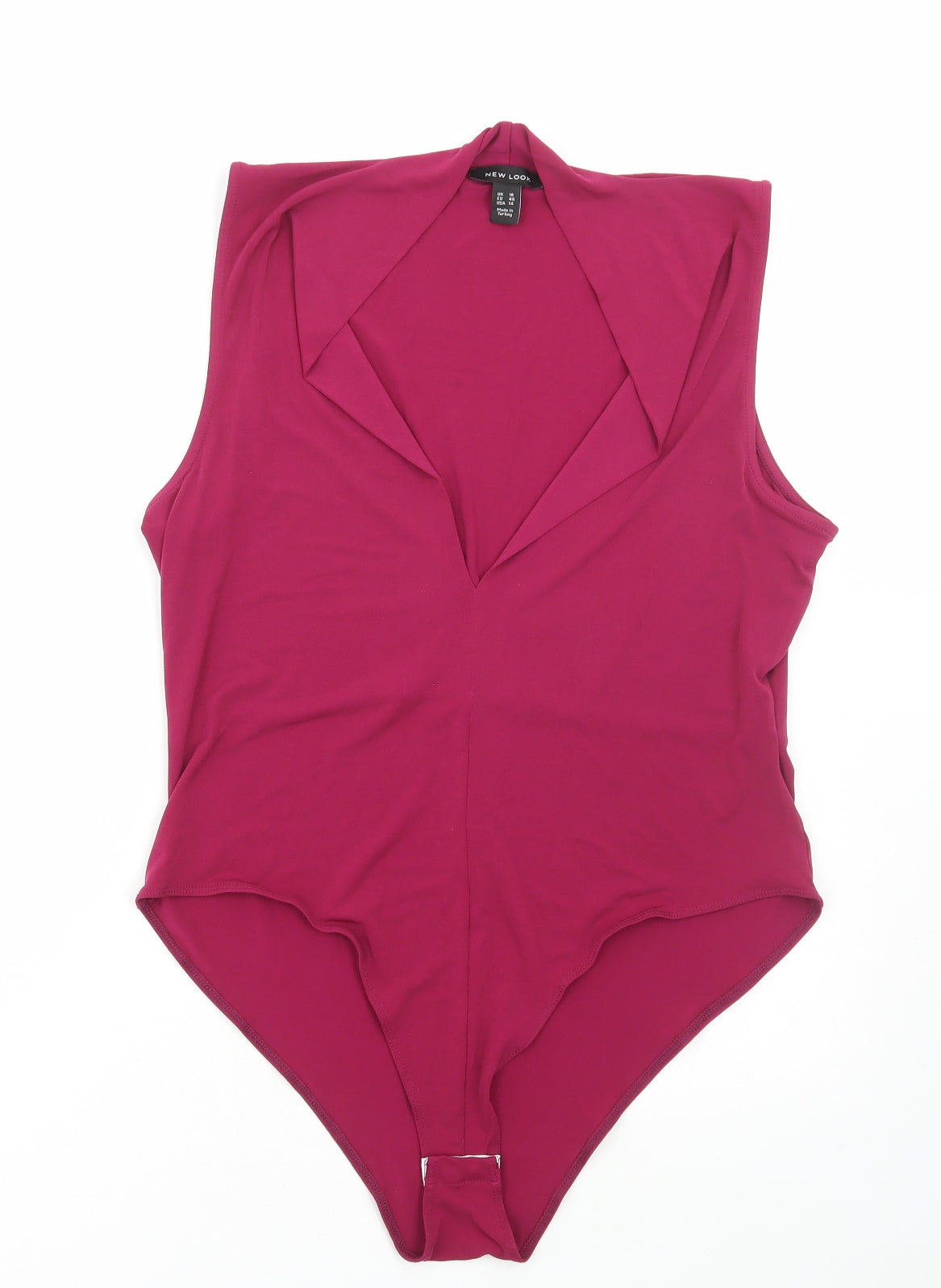 New Look Womens Red Polyester Bodysuit Outfit/Set Size 18 Snap