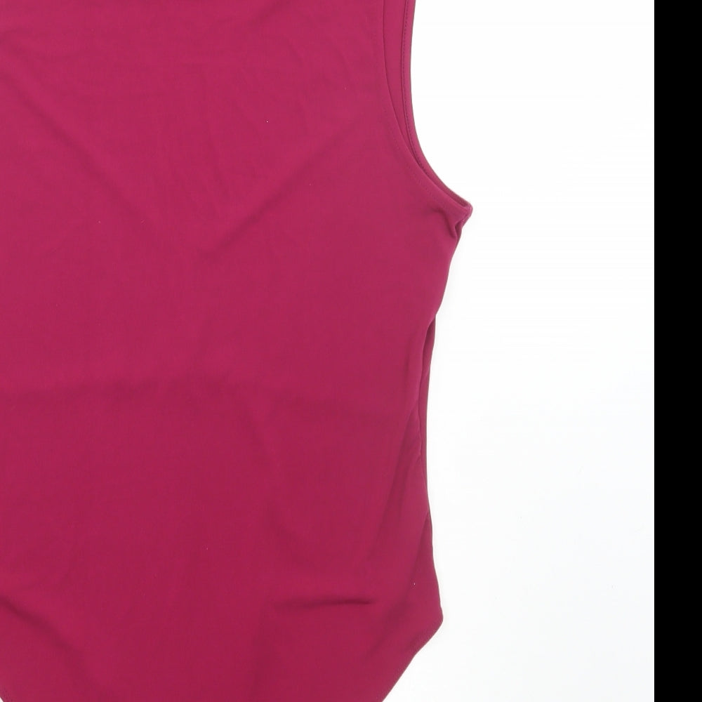 New Look Womens Red Polyester Bodysuit Outfit/Set Size 18 Snap