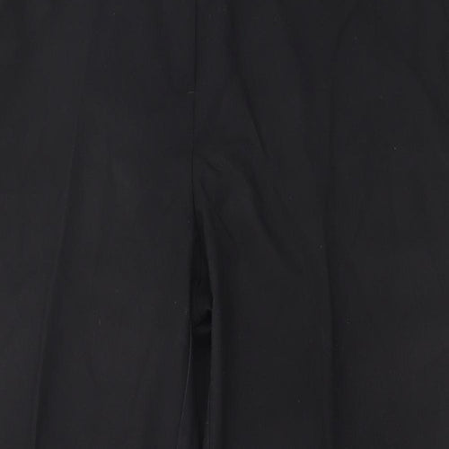 Preworn Womens Black Polyester Trousers Size 36 in L29 in Regular Hook & Eye