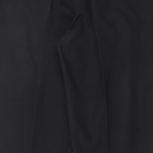 Preworn Womens Black Polyester Trousers Size 36 in L29 in Regular Hook & Eye