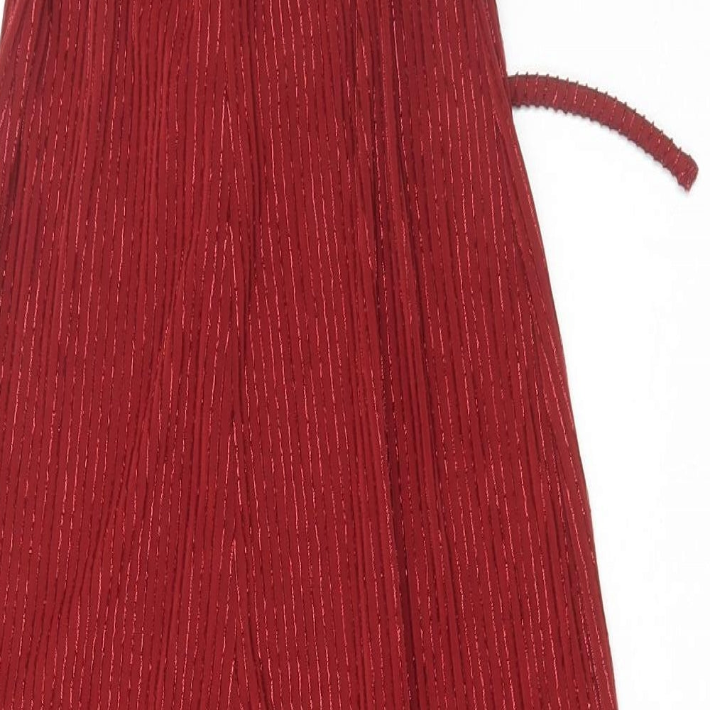 Primark Womens Red Polyester Jumpsuit One-Piece Size 8 Pullover