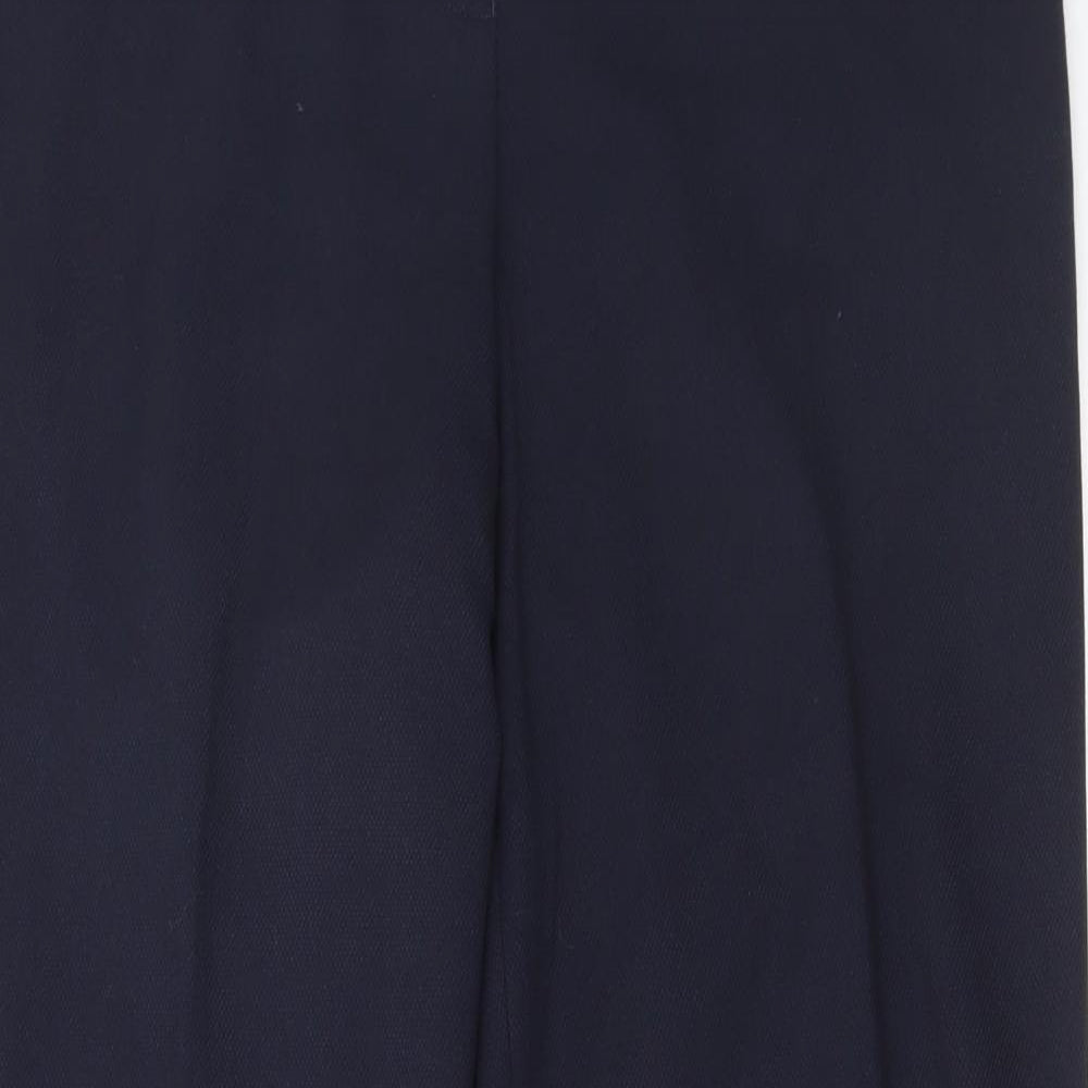 NEXT Womens Blue Polyester Trousers Size 16 L30 in Regular Hook & Eye