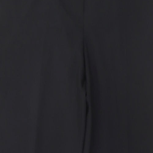 Peacocks Womens Black Polyester Trousers Size 14 L28 in Regular Hook & Eye