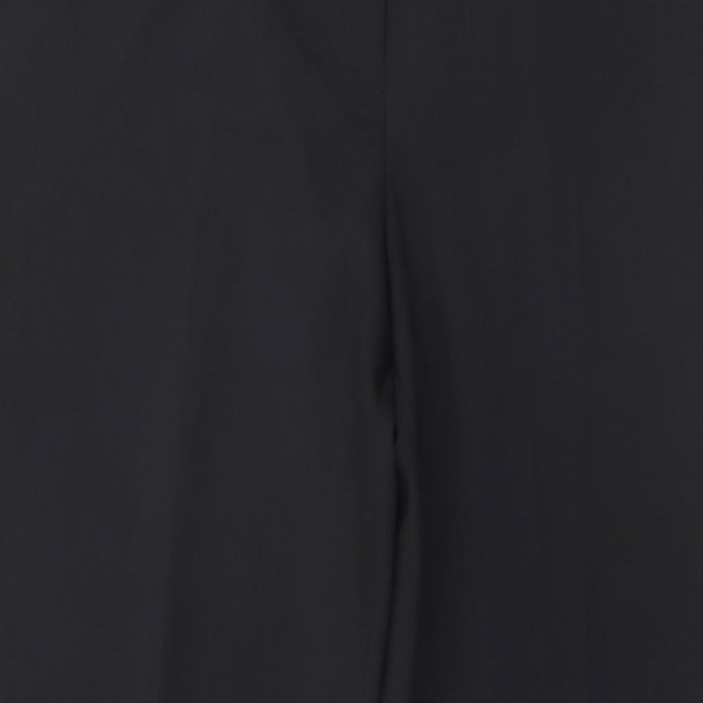 Peacocks Womens Black Polyester Trousers Size 14 L28 in Regular Hook & Eye