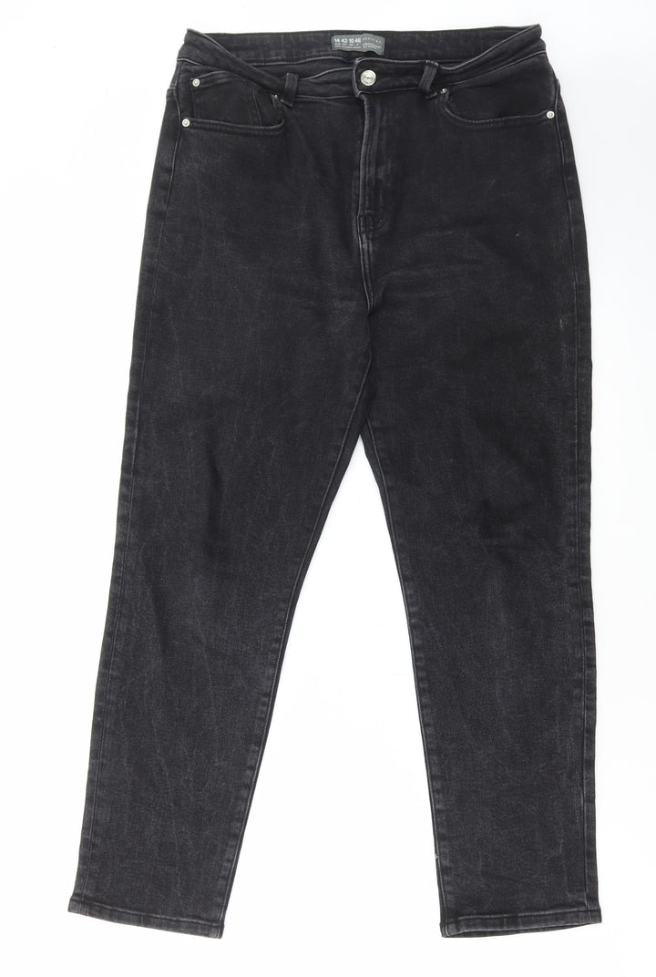 Denim & Co. Womens Black Cotton Skinny Jeans Size 14 L27 in Regular Zip