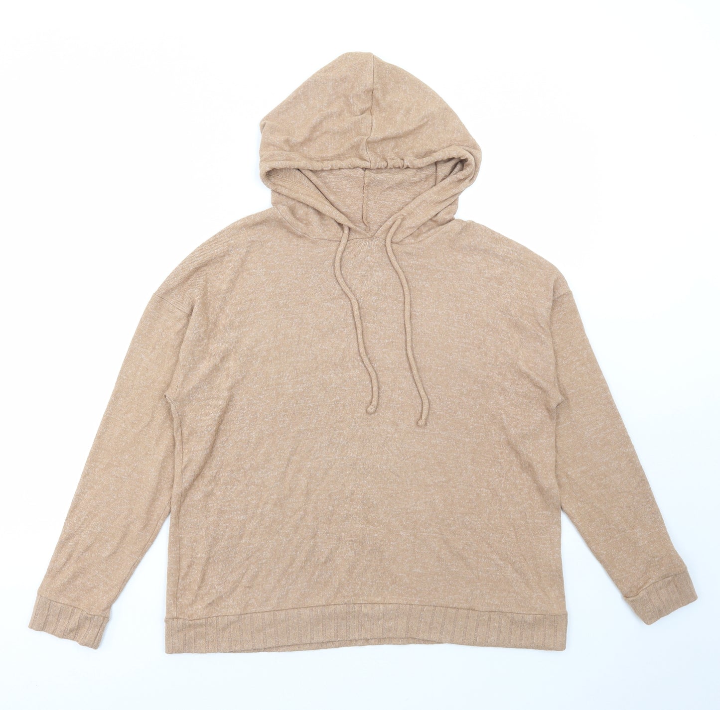 Marks and Spencer Womens Beige Viscose Pullover Hoodie Size 12 Pullover