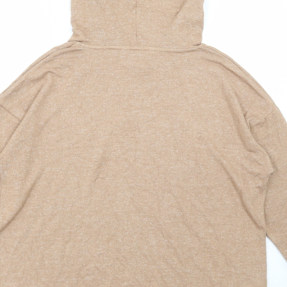 Marks and Spencer Womens Beige Viscose Pullover Hoodie Size 12 Pullover
