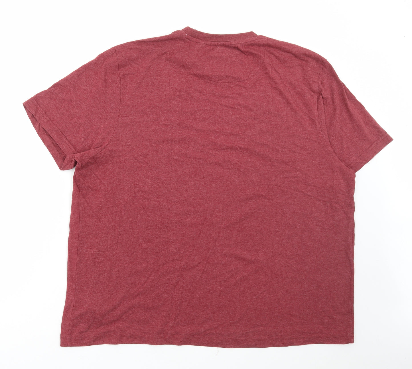 Debenhams Mens Red Cotton T-Shirt Size XL Round Neck - Christmas