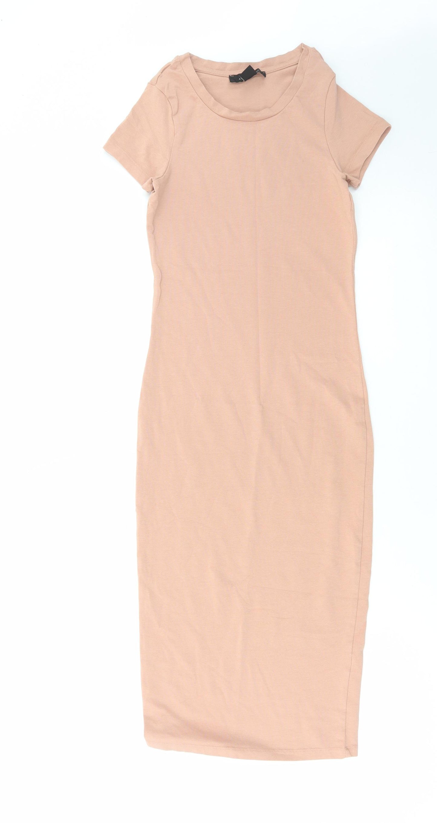 Atmosphere Womens Pink Cotton Bodycon Size 6 Round Neck Pullover