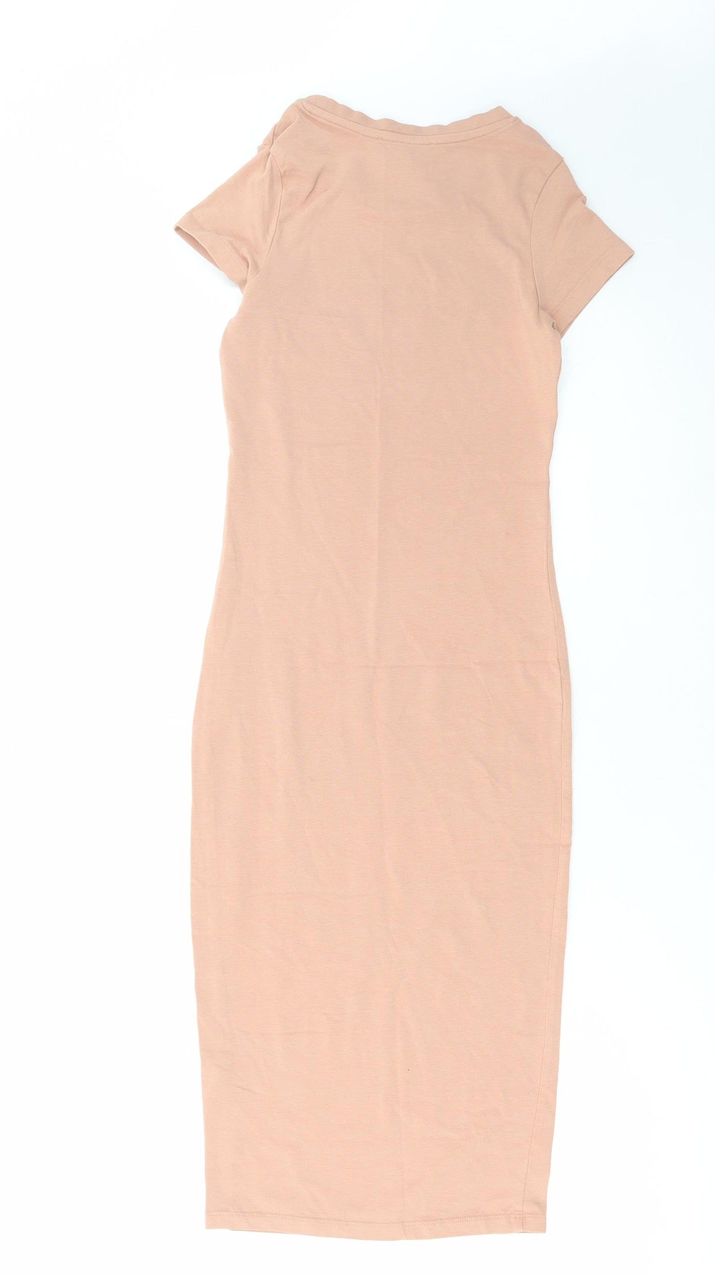 Atmosphere Womens Pink Cotton Bodycon Size 6 Round Neck Pullover