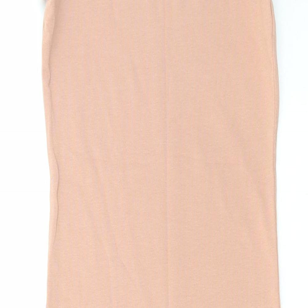 Atmosphere Womens Pink Cotton Bodycon Size 6 Round Neck Pullover