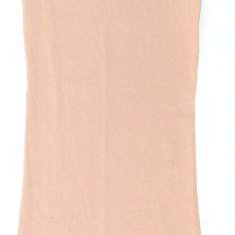 Atmosphere Womens Pink Cotton Bodycon Size 6 Round Neck Pullover
