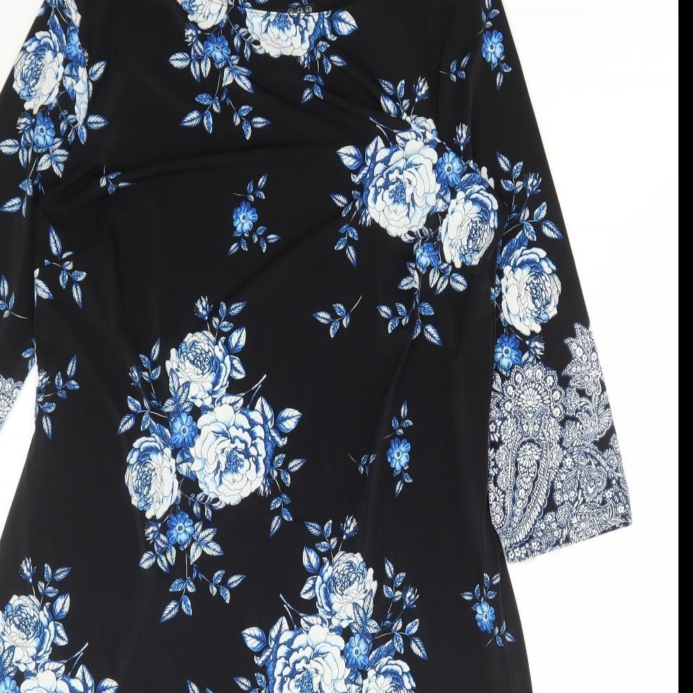 Atmosphere Womens Multicoloured Floral Polyester Bodycon Size 16 Round Neck Pullover