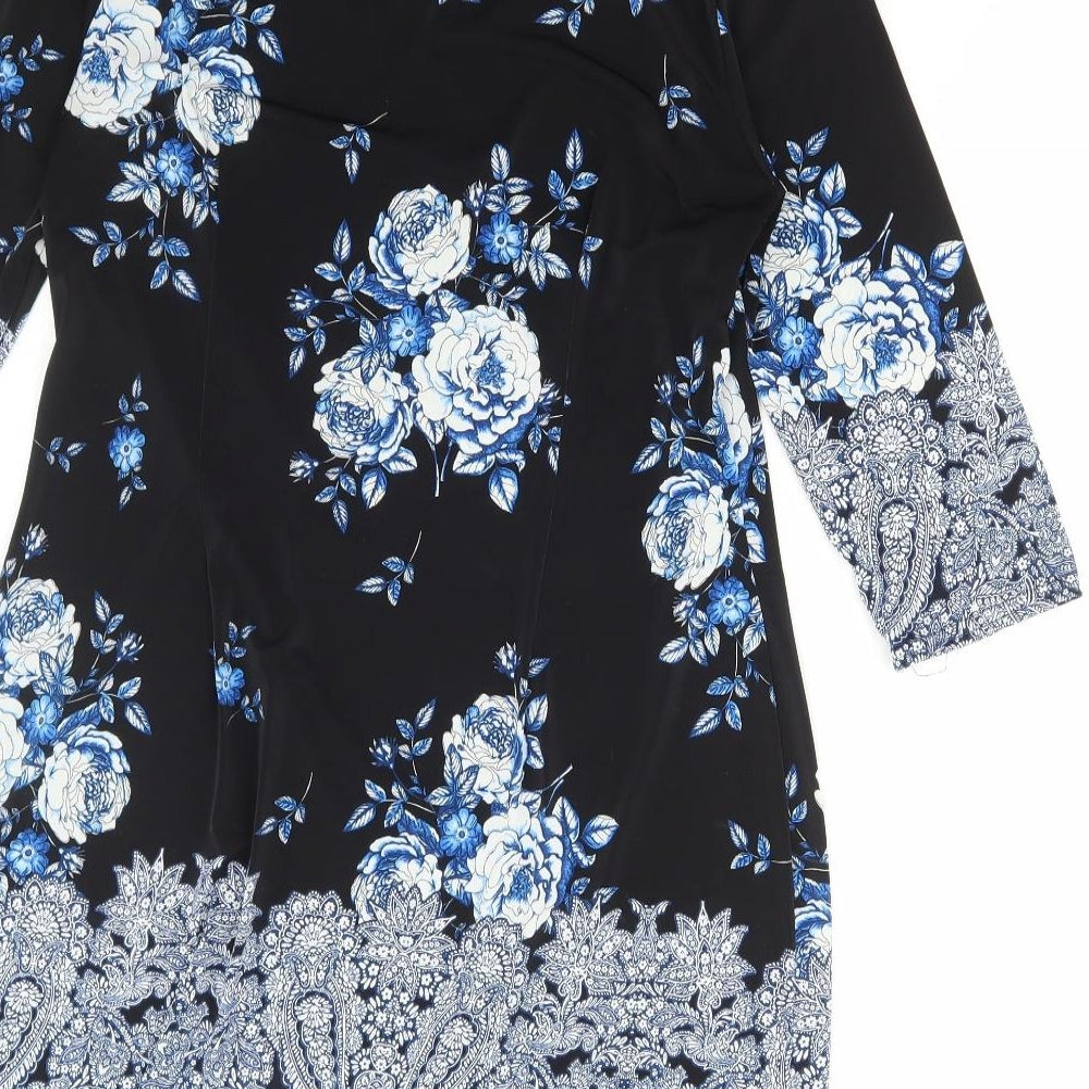 Atmosphere Womens Multicoloured Floral Polyester Bodycon Size 16 Round Neck Pullover