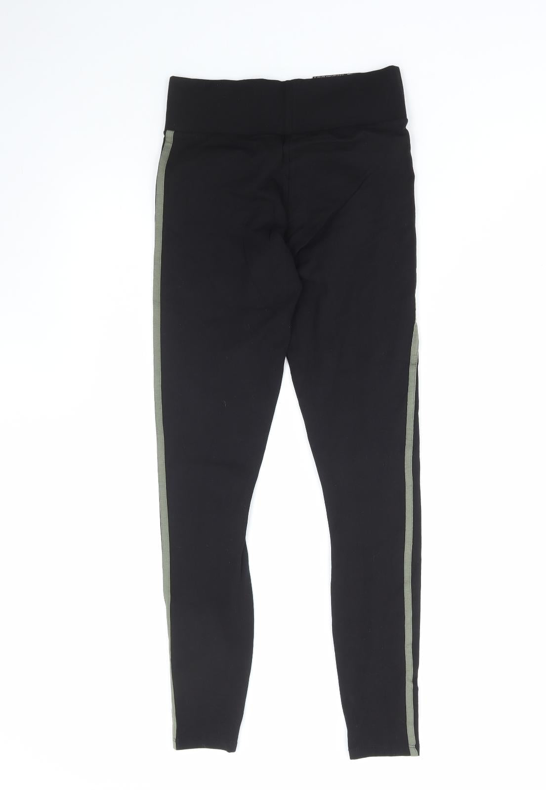 New Look Womens Black Cotton Jogger Leggings Size 8 L28 in