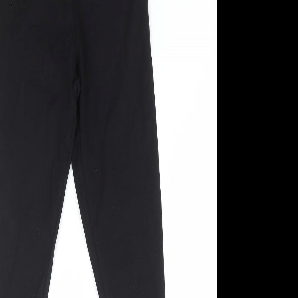 New Look Womens Black Cotton Jogger Leggings Size 8 L28 in