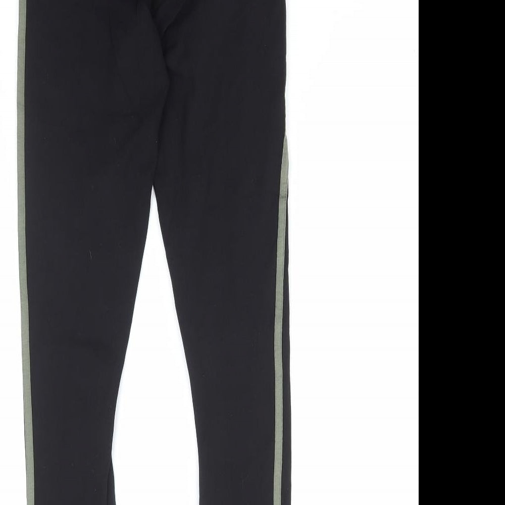 New Look Womens Black Cotton Jogger Leggings Size 8 L28 in