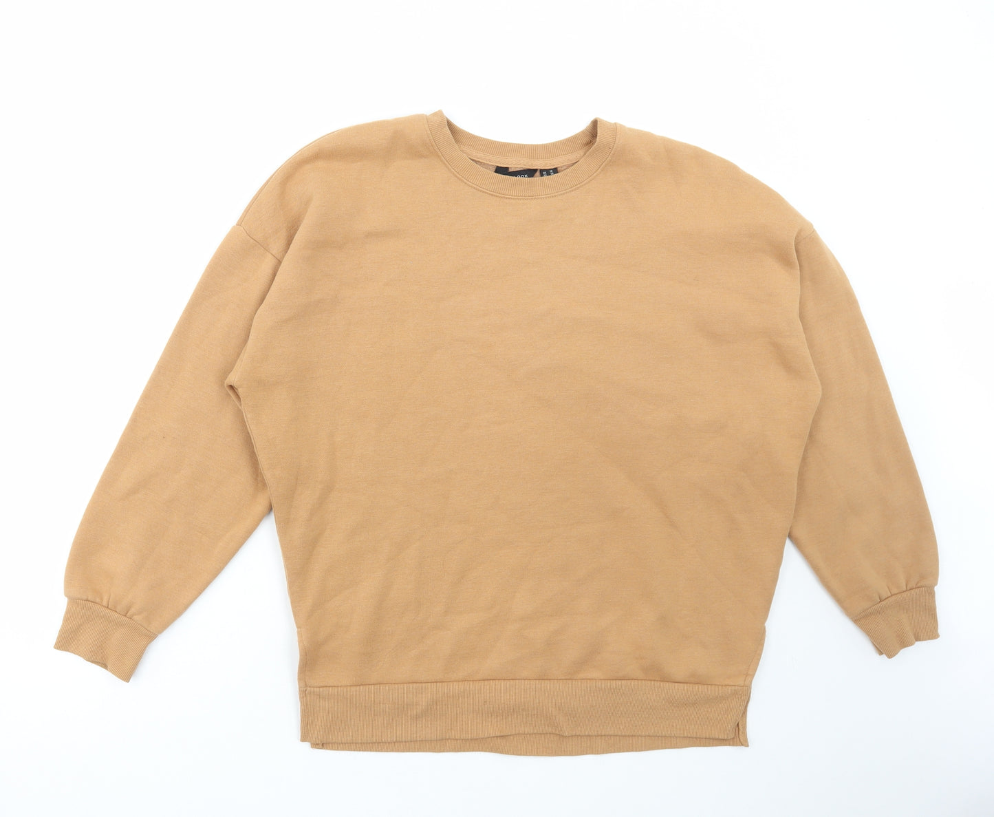 New Look Womens Brown Cotton Pullover Sweatshirt Size 10 Pullover