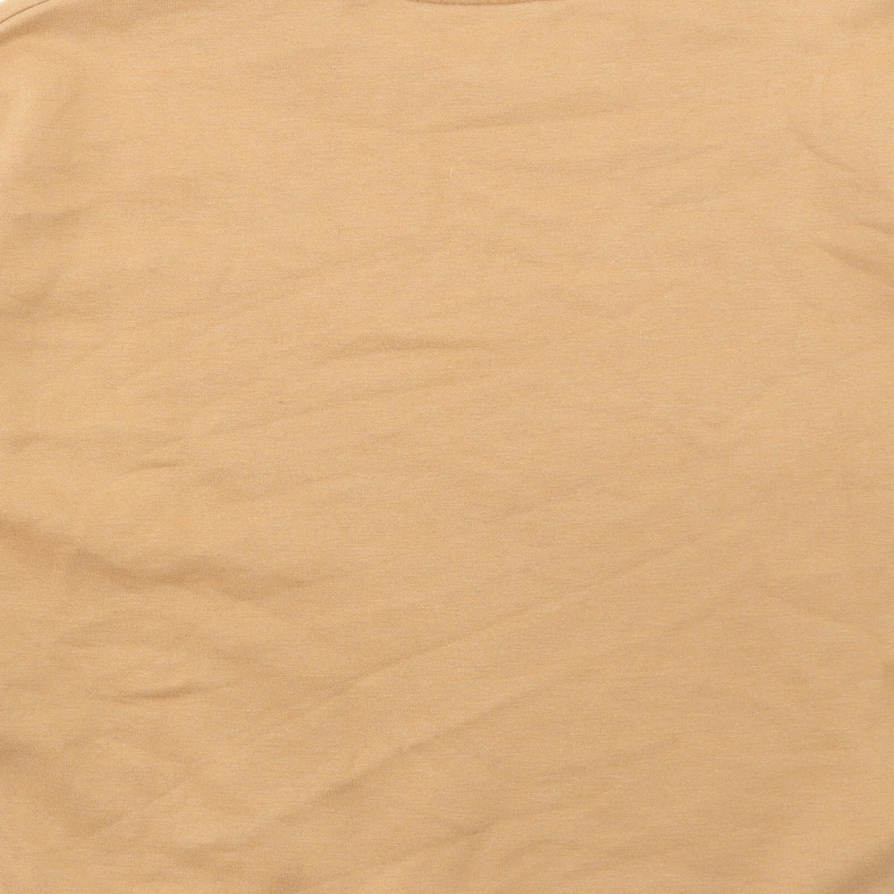 New Look Womens Brown Cotton Pullover Sweatshirt Size 10 Pullover