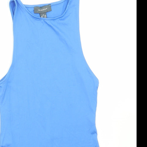 Primark Womens Beige Polyamide Bodysuit One-Piece Size XS Snap